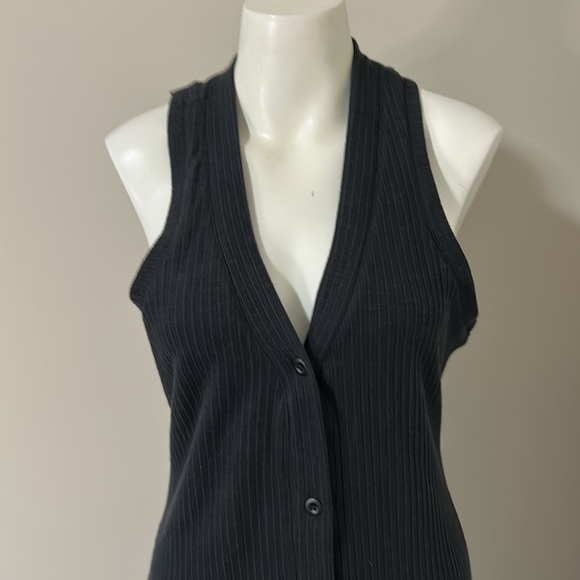 Daily Practice by Anthropologie Ribbed Midi Dress Black Pullover Sz XS NEW - Picture 6 of 14